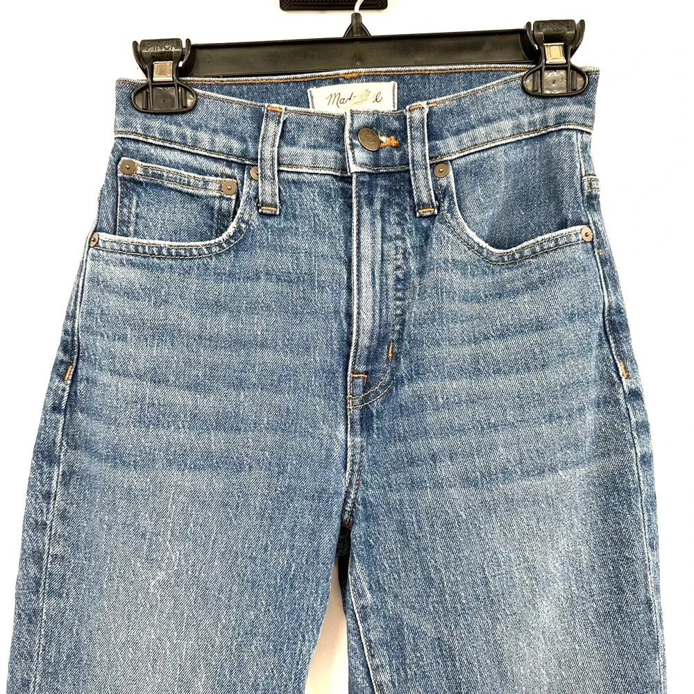 Madewell size 23 classic straight jean blue denim high waisted nondistressed‎